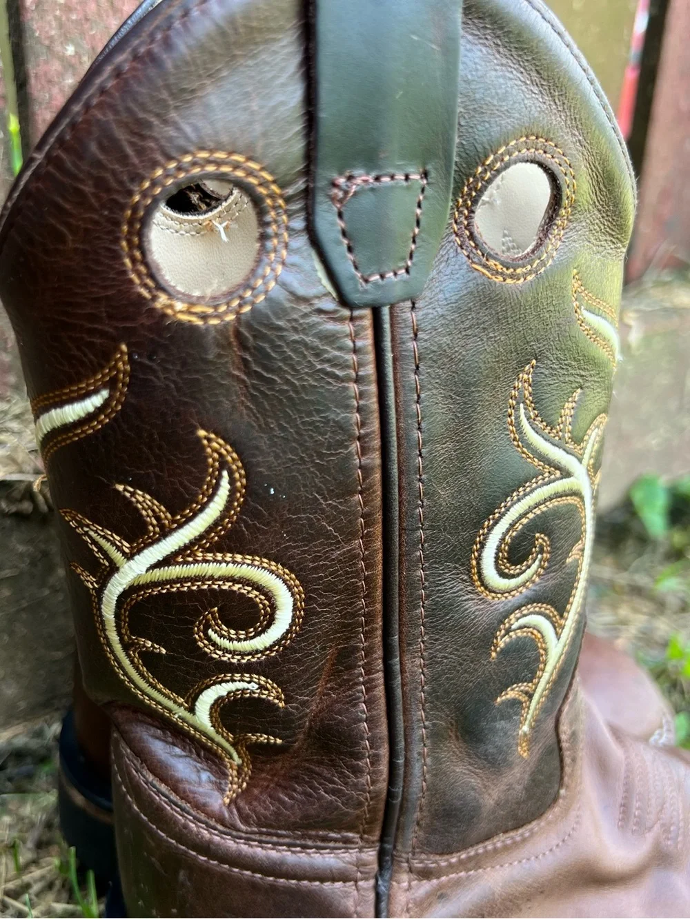 Kids Cowboy Brown Leather Boots
